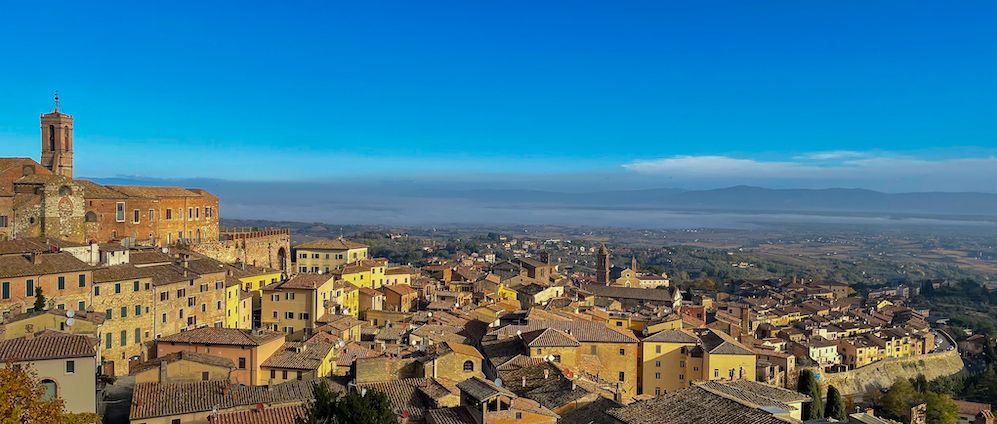 Panoramic view of Montepulciano from my room Mueble il Ricci. Photo by Angel Castellanos