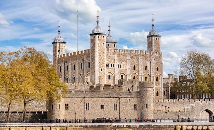 Exterior view of the Tower of London 