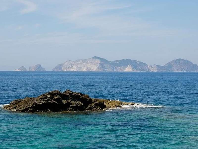 View of Ponza from the Port of Anzio.