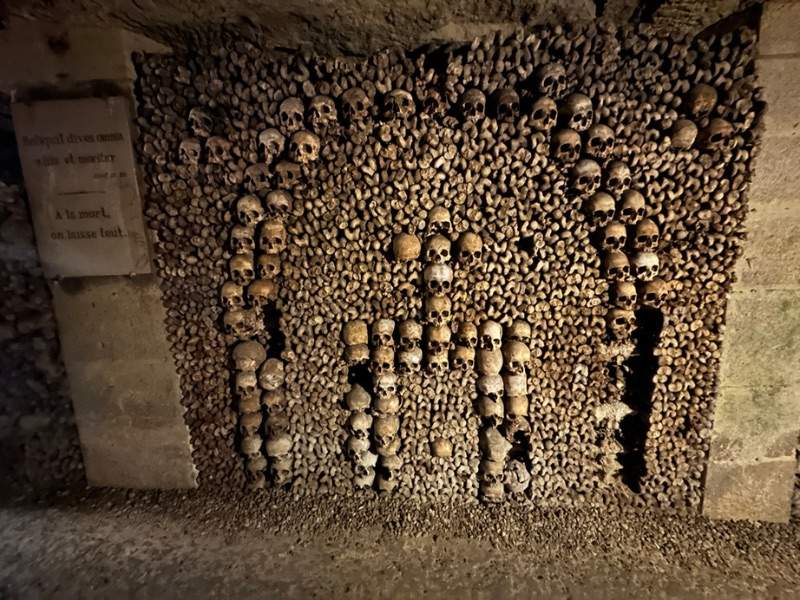 Wall of skulls and bones