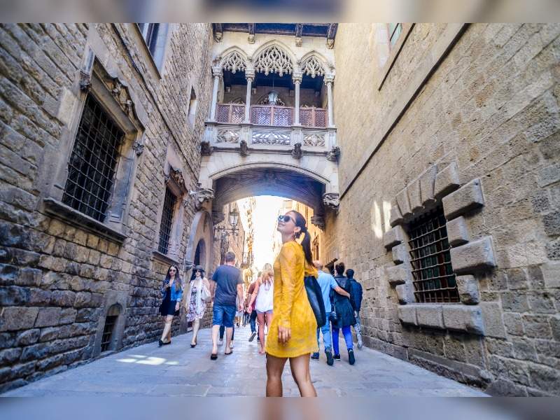 girl walking in alley