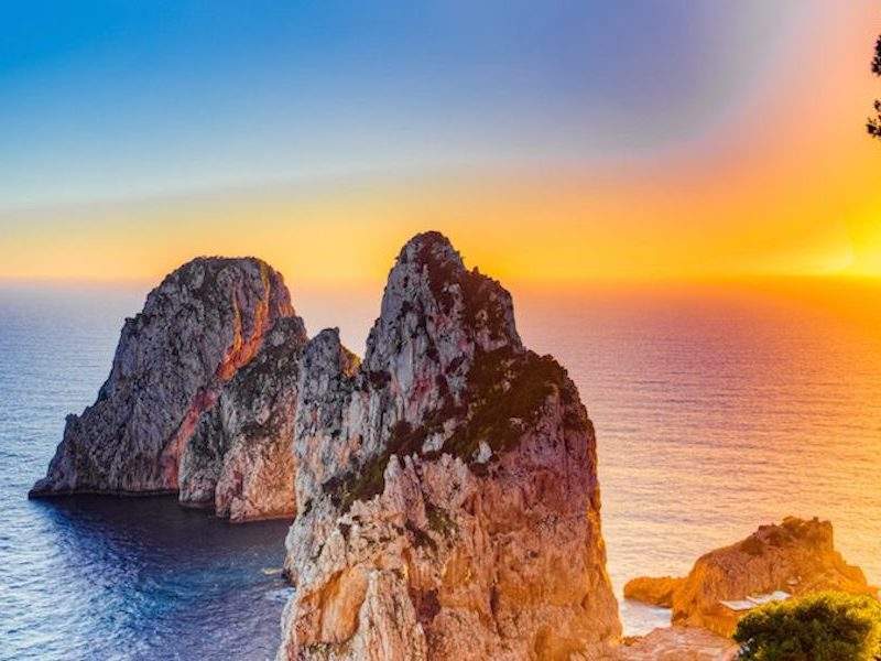 Capri evening rocks