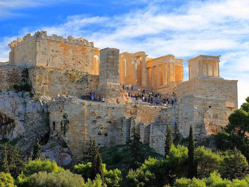 view of the acropolis in the day