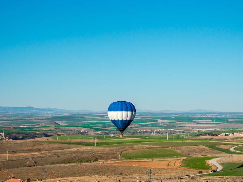 hot air balloon spain