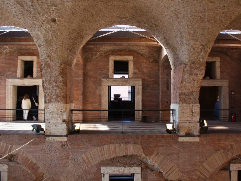 The Great Hall of Trajan's Market in Rome.