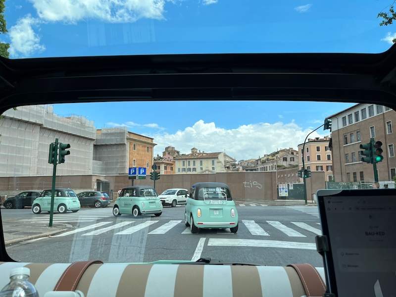 View from E-car window Rome