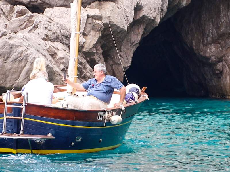 Man and Woman on Boat in Capri
