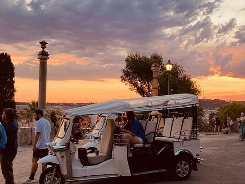 Easily explore Rome at night ​by tuk tuk