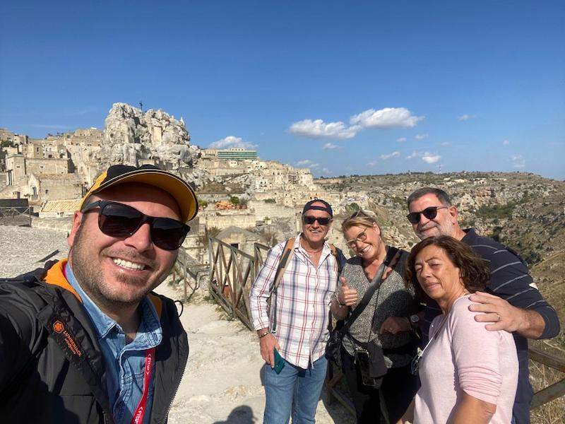 group with guide in matera