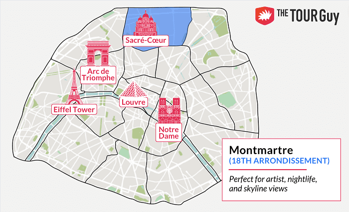 Where To Stay And What To Do In Montmartre Paris In 2023 Maps   WTS Paris 18th Arrondissement Montmartre Map 