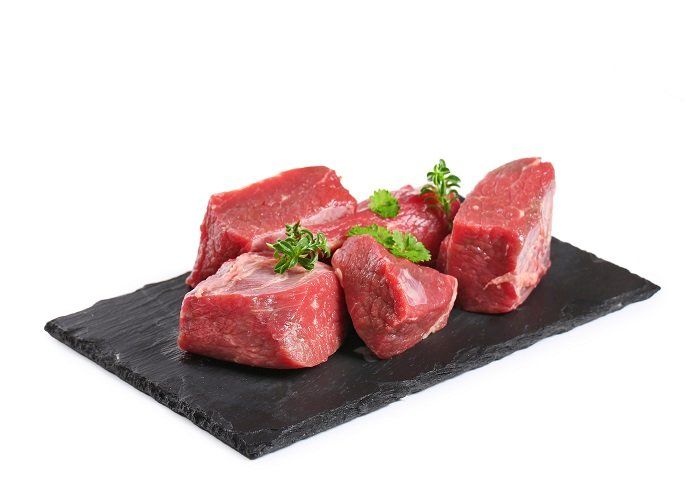 Beef bourguignon raw meat