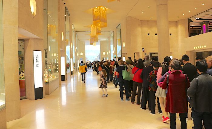 Line enter the Louvre Museum Paris