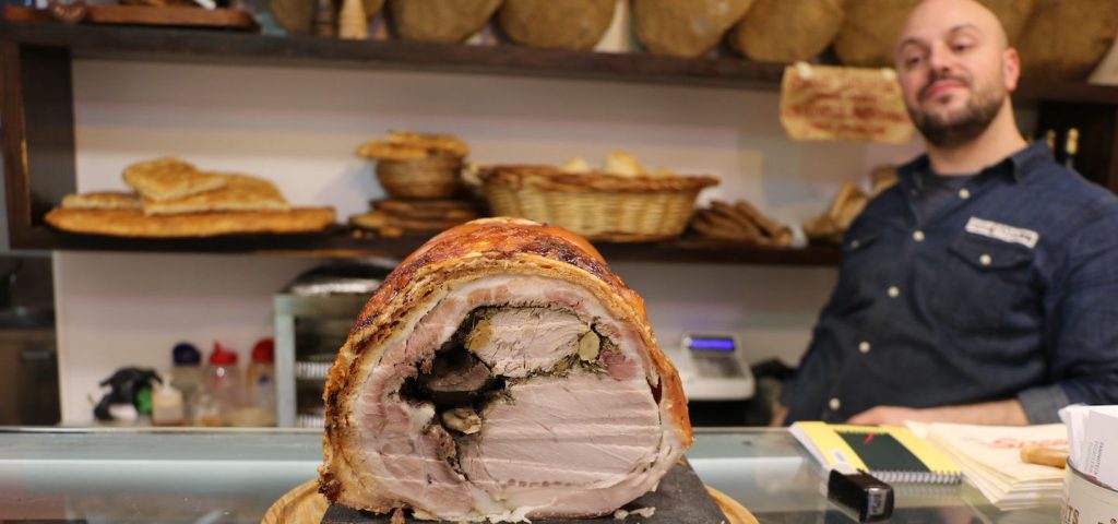 Porchetta near Uffizi Gallery in Florence