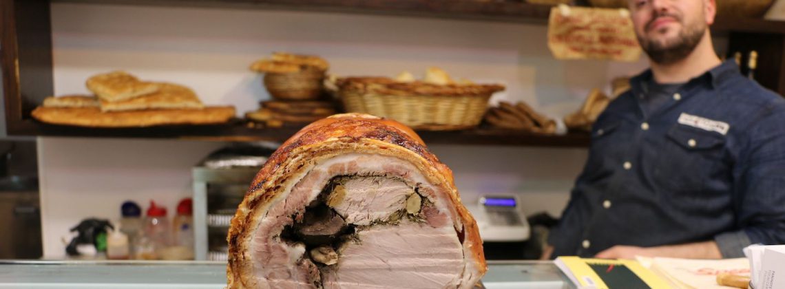 Porchetta near Uffizi Gallery in Florence