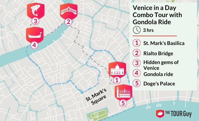 map of venice tour