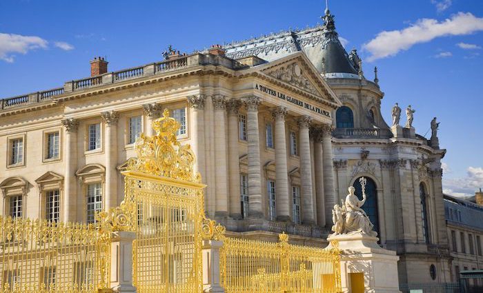 Palace of Versailles Gates Adorned with Gold