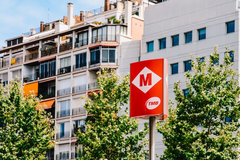 Barcelona metro stop