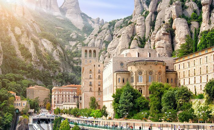 view of montserrat monastery