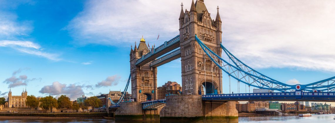 The London tower bridge during the day.