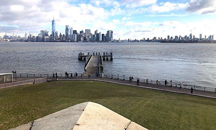 Vew of NYC from Statue of Liberty reserve