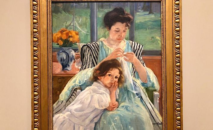 Young Mother Sewing Artist: Mary Cassatt