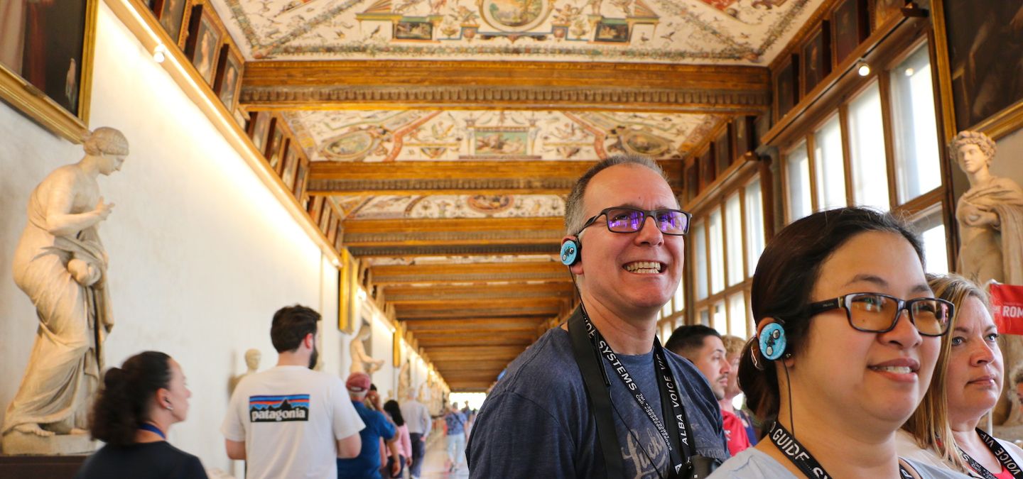 Corridor of the Uffizi Musuem wth The Tour Guy