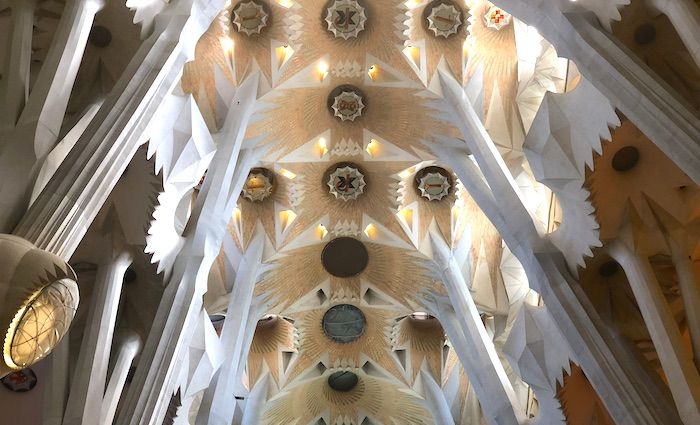 The great nave of Gaudi's Basilica