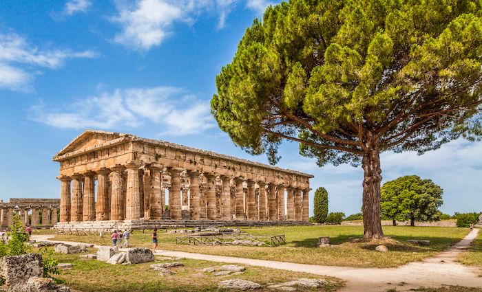 Temples of Paestum Archaeological Site, Salerno, Campania, Italy