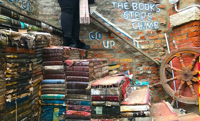 Most interesting bookstore in the world - Libreria Acqua Alta