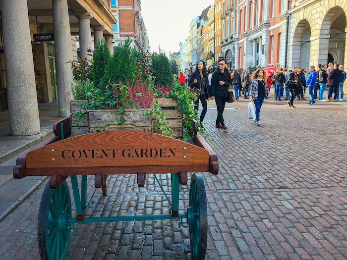 Covent Garden Shopping District in Lo