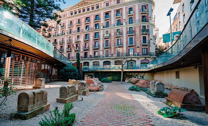 The Roman funeral way or Via Sepulcral Romana in the city of Barcelona