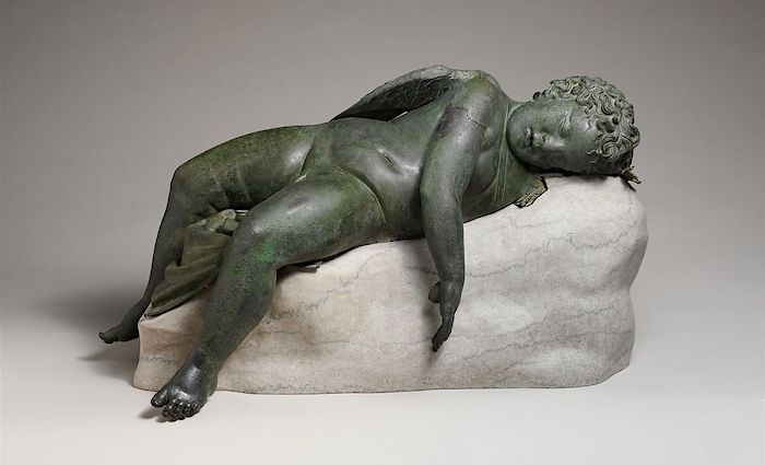Bronze Statue of Eros Sleeping at the MET