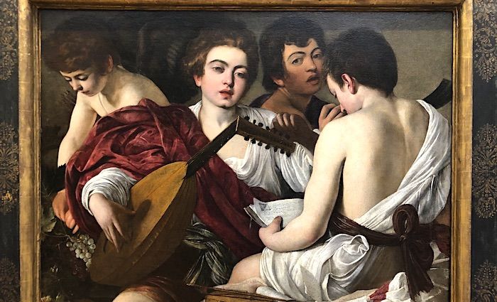 The Musicians painting by Caravaggio in the Met Museum in NYC