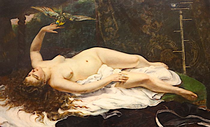 MET  Woman with Parrot MET Woman with Parrot Gustave Courbet