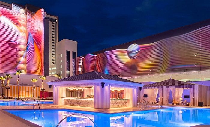Sahara Retro best hotel pools las vegas