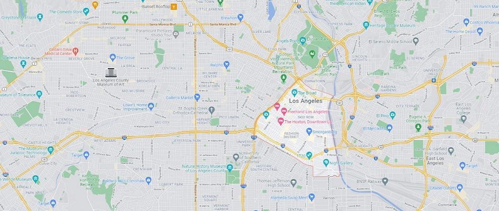 Downtown La Map 