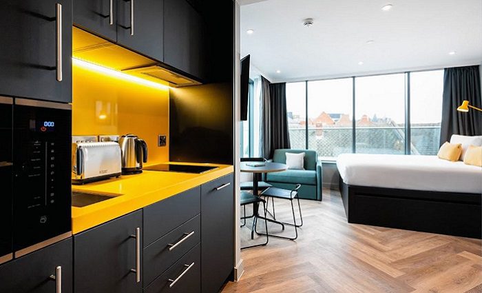 modern apartment in staycity hotel