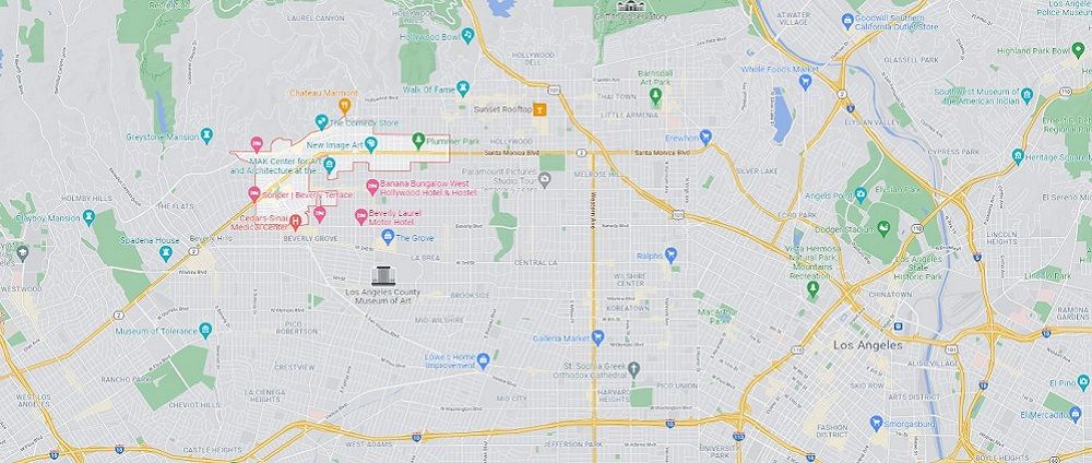 West Hollywood Map 