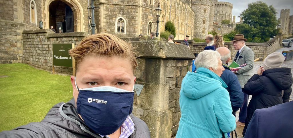 Angel Castellanos at Windsor Castle thinking about Where to Get a COVID test