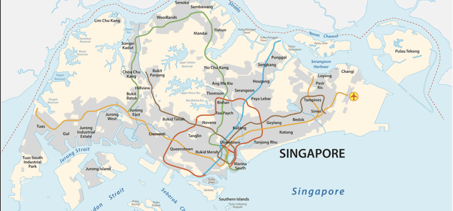 Map of Singapore Transit Routes