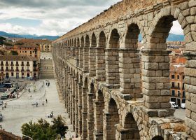 Ancient Roman Aquaduct Segovia Spain 1440 x 675