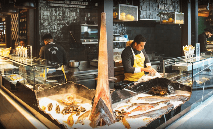 Mercado de San Miguel near the Royal Palace, central Madrid, best for tapas