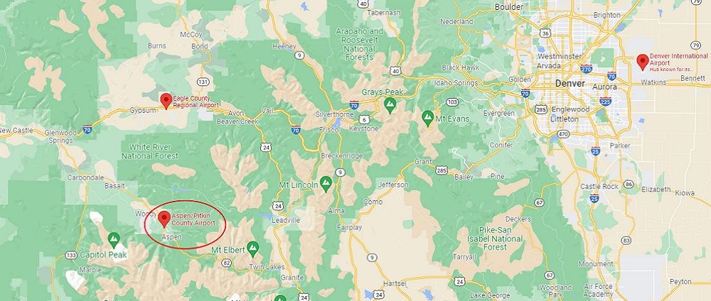 Aspen Airport Map 