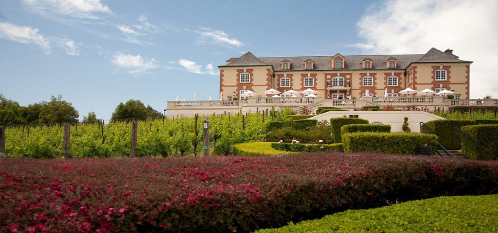 Exterior of a hotel in Napa Valley with Winery.