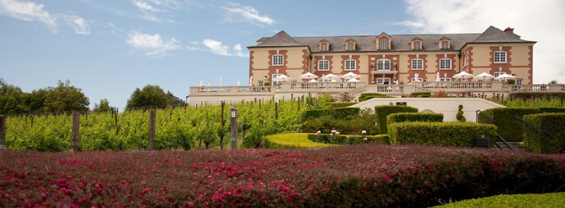 Exterior of a hotel in Napa Valley with Winery.