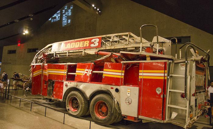 Fire truck in the 9/11 memorial museum