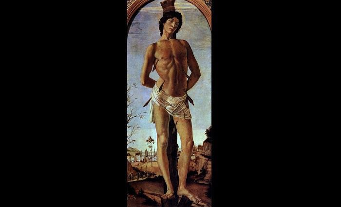 The painting Saint Sebastian by Botticelli