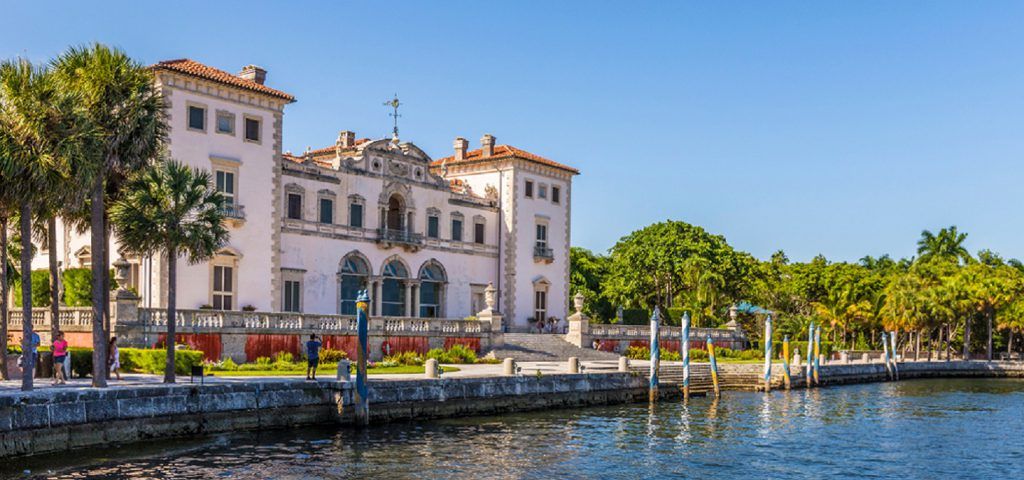 Exterior of Vizcaya Museum in Miami.
