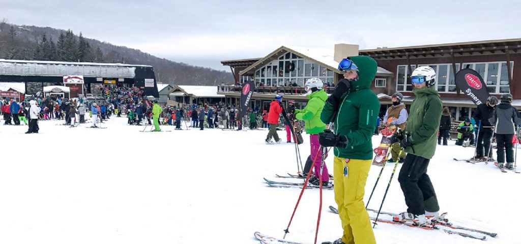 People Skiing in Stratton Vermont.