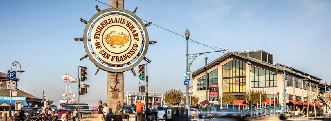 Fishermans wharf sign in San Francisco.